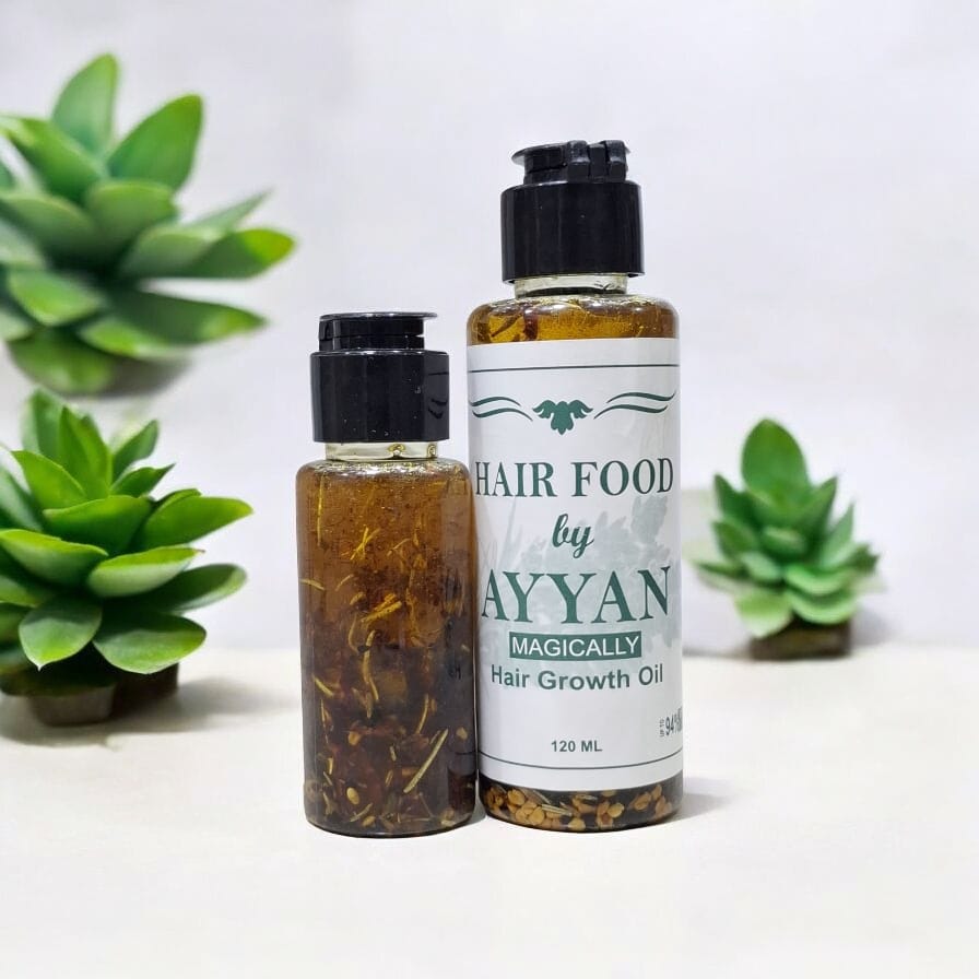 120 ML HAIR FOOD BY AYYAN 💚 Nature’s secret for strong, shiny hair.