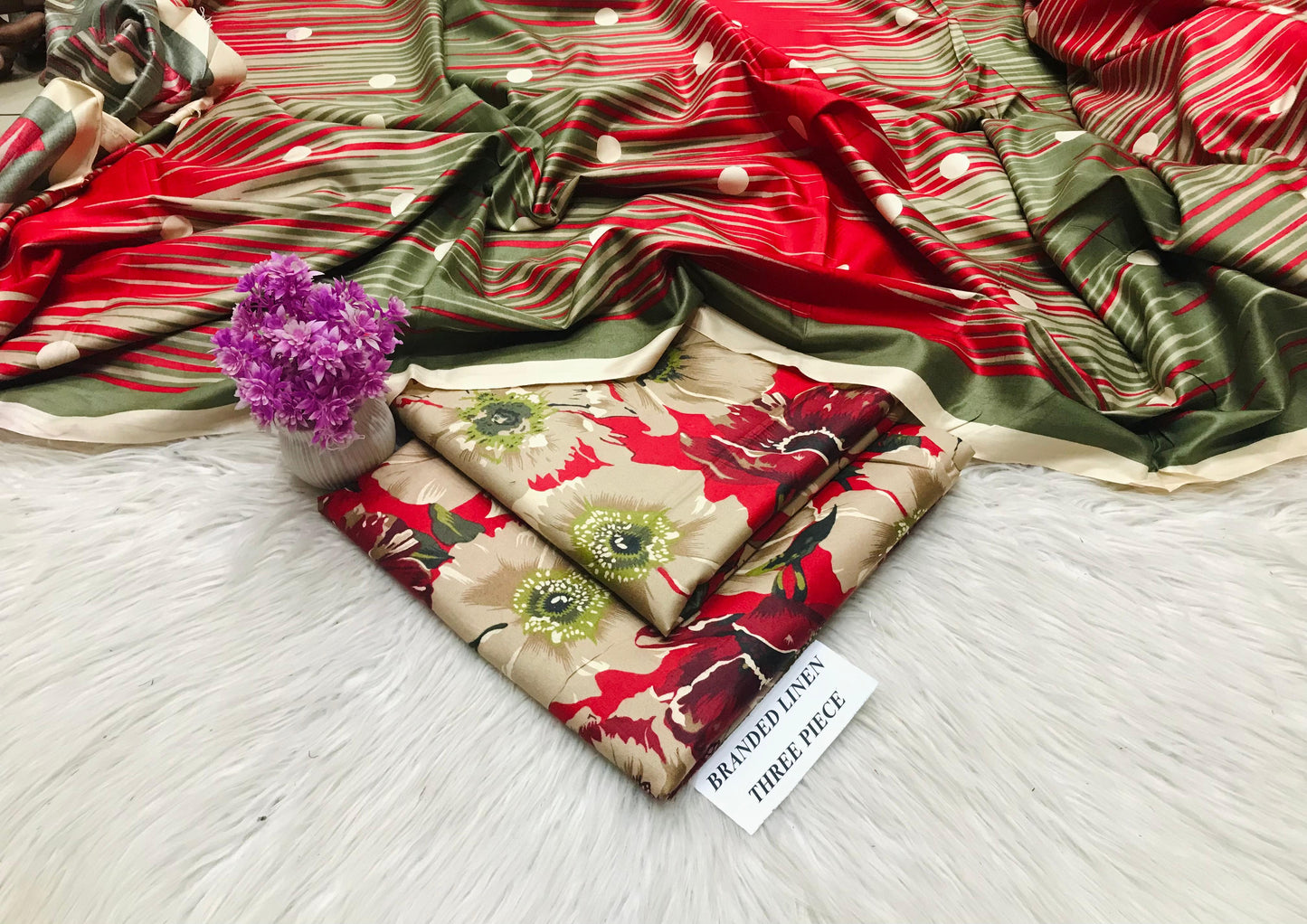 Maria B Unstitched Linen 3Pc