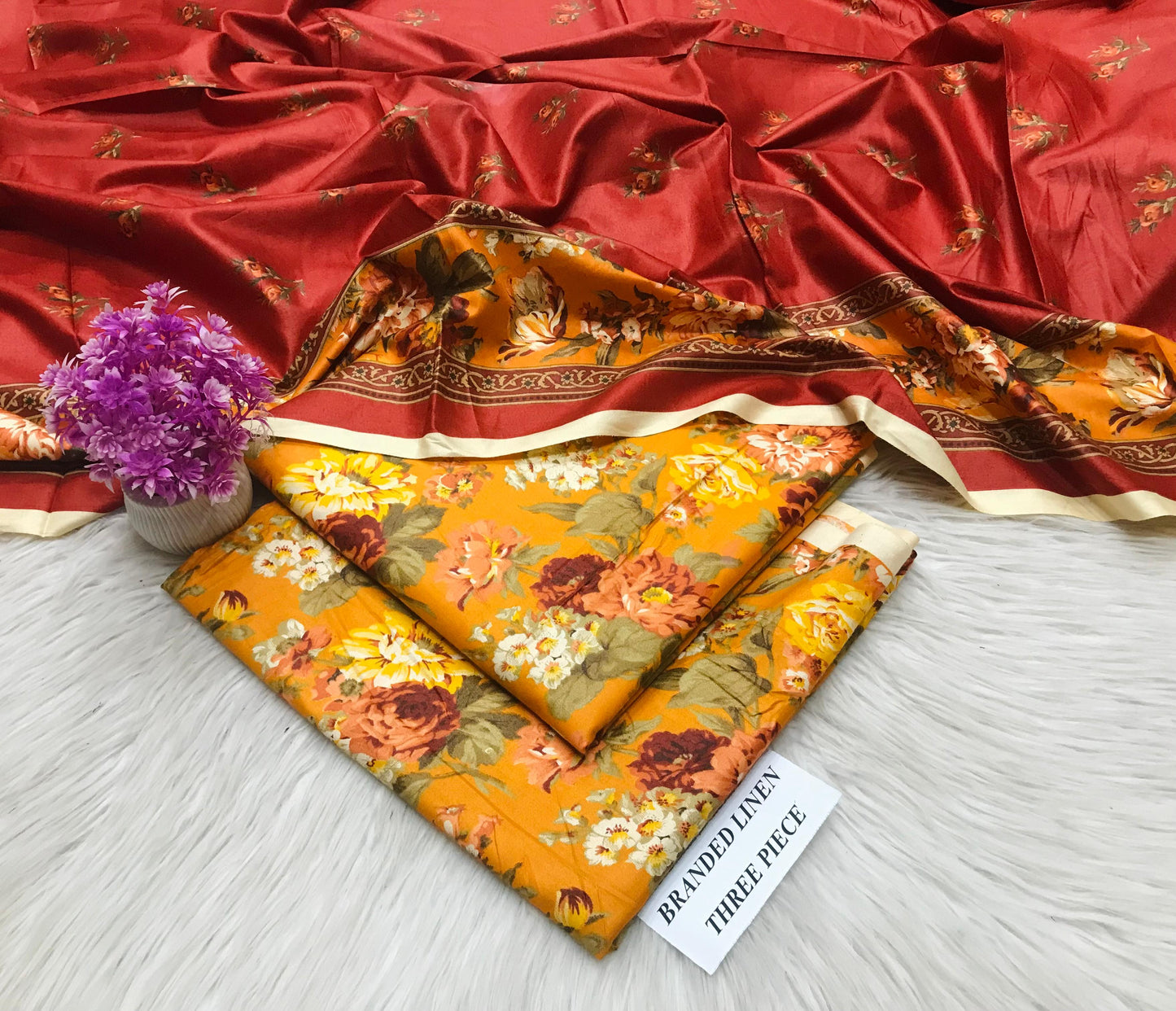 Maria B Unstitched Linen 3Pc