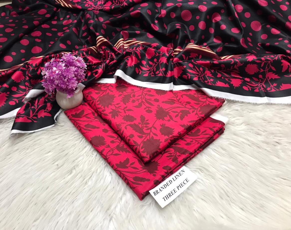 Maria B Unstitched Linen 3Pc