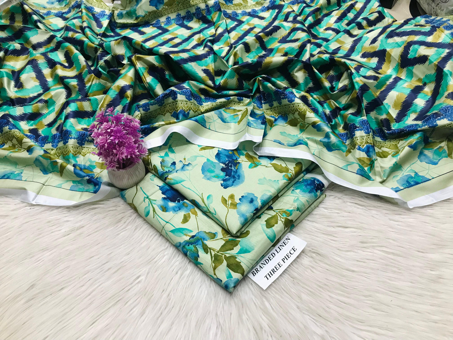 Maria B Unstitched Linen 3Pc