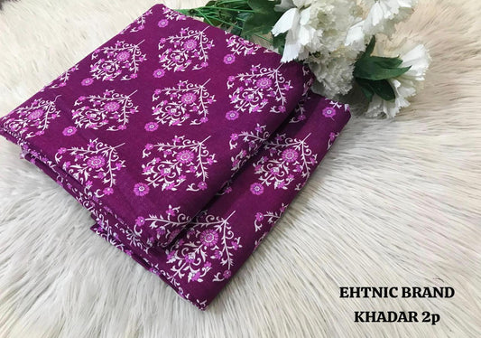 Khaddar 2-Piece Suit – All Over Print