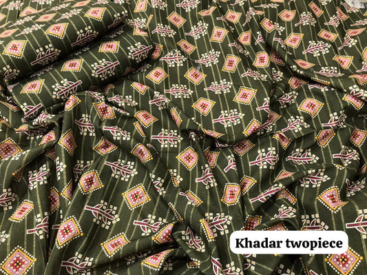 Khaddar 2-Piece Suit – All Over Print