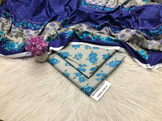 Maria B Unstitched Linen 3Pc