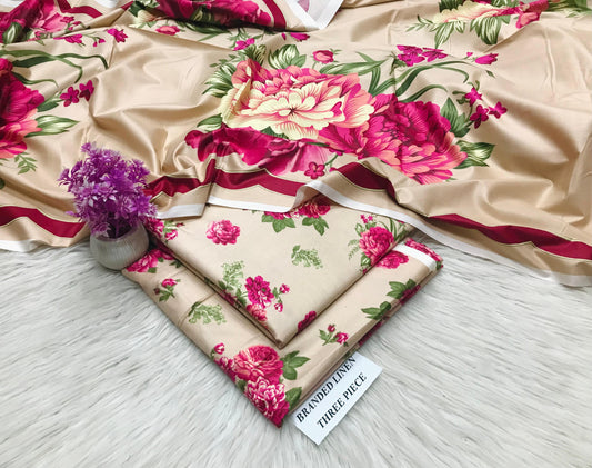 Maria B Unstitched Linen 3Pc