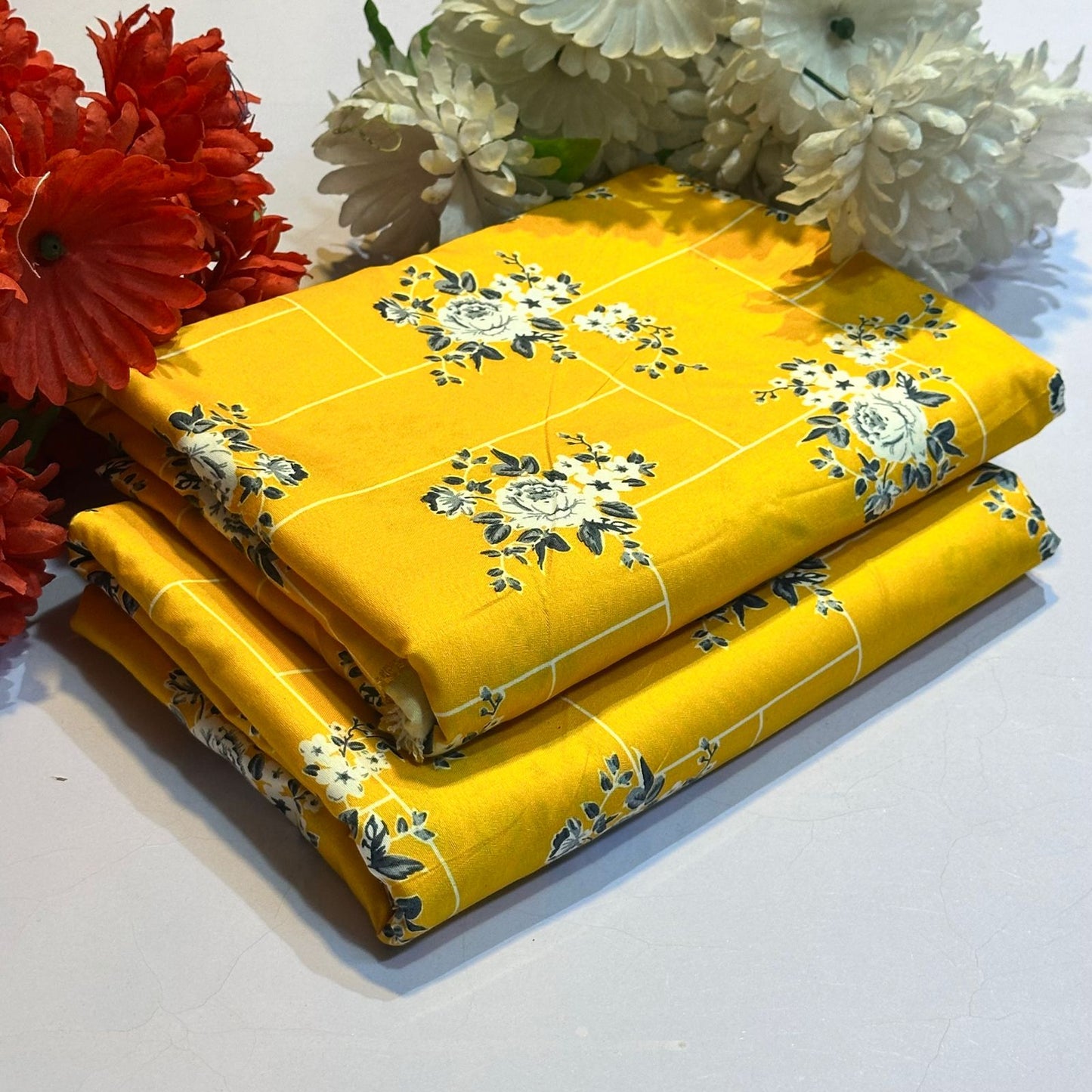 2 Piece All Over Printed cotton Dress