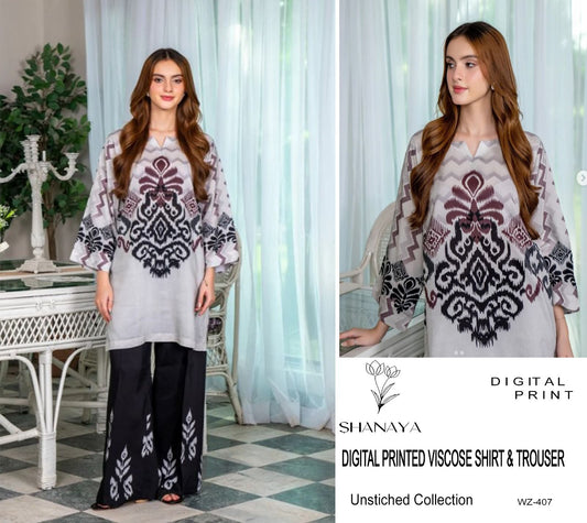2Pc Linen Suit – All Over Print
