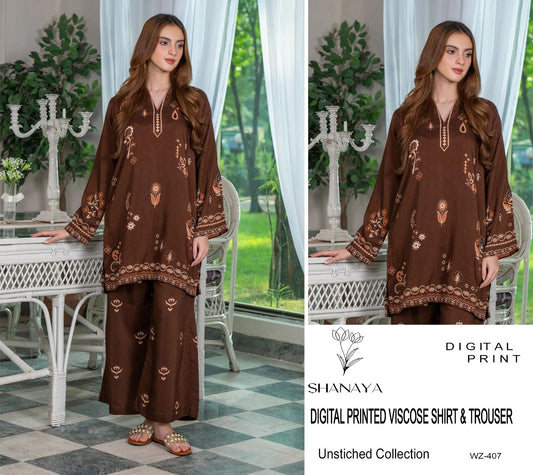 2Pc Linen Suit – All Over Print